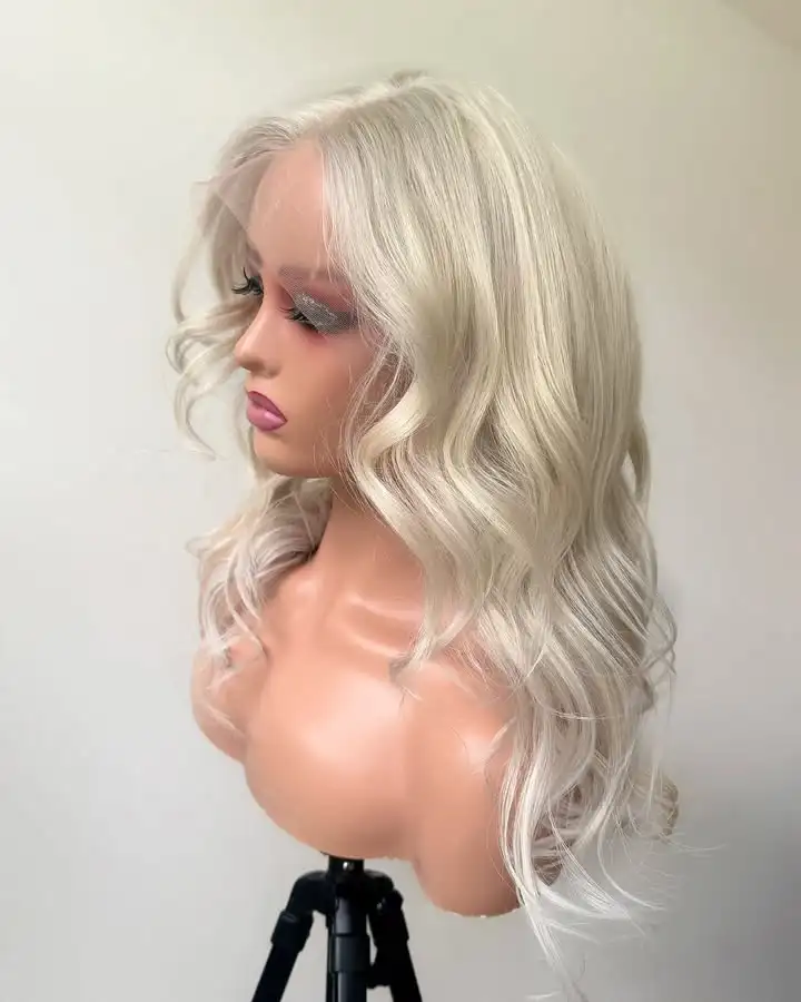 Glueless Wavy Platinum Blonde White Color Lace Front Synthetic Hair Wigs for Black Women Top Quality Synthetic Hair Women Wigs
Glueless Wavy Platinum Blonde White Color Lace Front Synthetic Hair Wigs for Black Women Top Quality Synthetic Hair Women Wigs