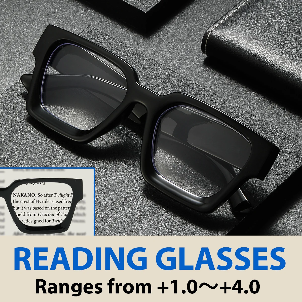 Oversized Luxury Brand Square Blue Light Reading Glasses Men Women Retro Optical Presbyopic Eyeglasses Custom Diopter +100~+400
Oversized Luxury Brand Square Blue Light Reading Glasses Men Women Retro Optical Presbyopic Eyeglasses Custom Diopter +100~+400