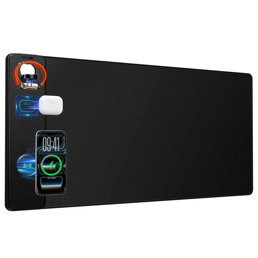Mouse Pad with Magnetic Wireless Charging, 31.5x15.8 Large Desk Mat for Laptop Keyboard, Waterproof Smooth Surface, NonSlip Base
Mouse Pad with Magnetic Wireless Charging, 31.5x15.8 Large Desk Mat for Laptop Keyboard, Waterproof Smooth Surface, NonSlip Base