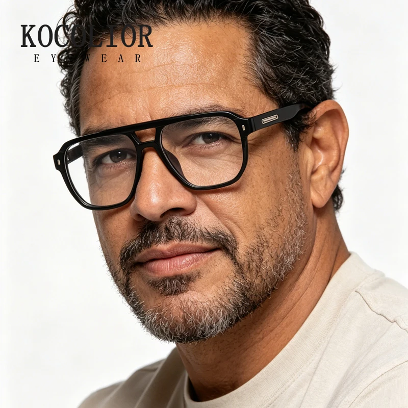 KOCOLIOR Big Size Square Glasses Frame Men TR90 Double Bridges Retro Prescription Optical Personnalize Reading Glasses Eyewear
KOCOLIOR Big Size Square Glasses Frame Men TR90 Double Bridges Retro Prescription Optical Personnalize Reading Glasses Eyewear