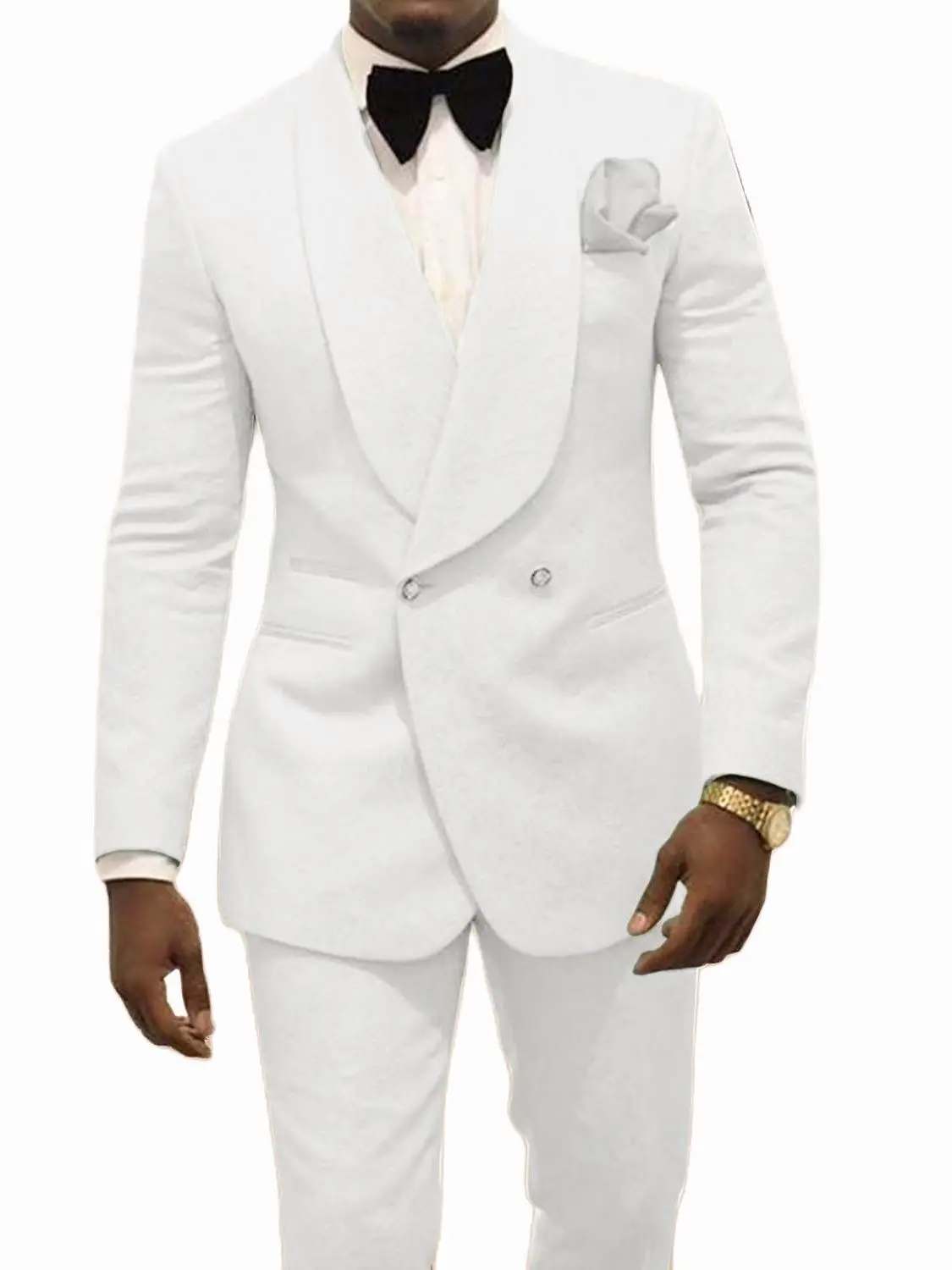Custom Pour Hommes Made Groomsmen White Pattern Groom Tuxedos Shawl Lapel Suits 2PCS Wedding ( Jacket+Pants )Costume Homme
Custom Pour Hommes Made Groomsmen White Pattern Groom Tuxedos Shawl Lapel Suits 2PCS Wedding ( Jacket+Pants )Costume Homme