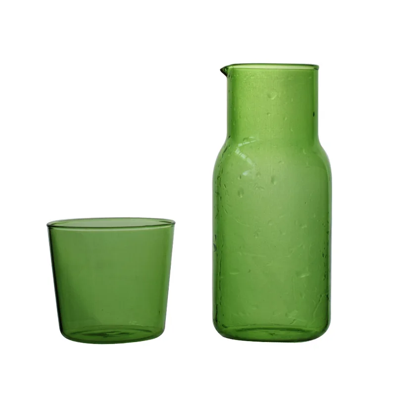 1 Set 550ml Bedside Water Carafe and Glass Set Heat Resistant Blue Amber Teal Grey Colored Glass Pitcher Tumbler for Singles
1 Set 550ml Bedside Water Carafe and Glass Set Heat Resistant Blue Amber Teal Grey Colored Glass Pitcher Tumbler for Singles