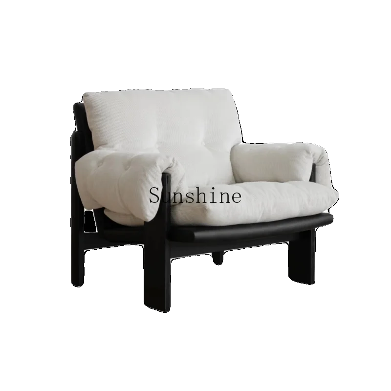Nordic retro solid wood armrest down fabric living room balcony single sofa chair
Nordic retro solid wood armrest down fabric living room balcony single sofa chair
