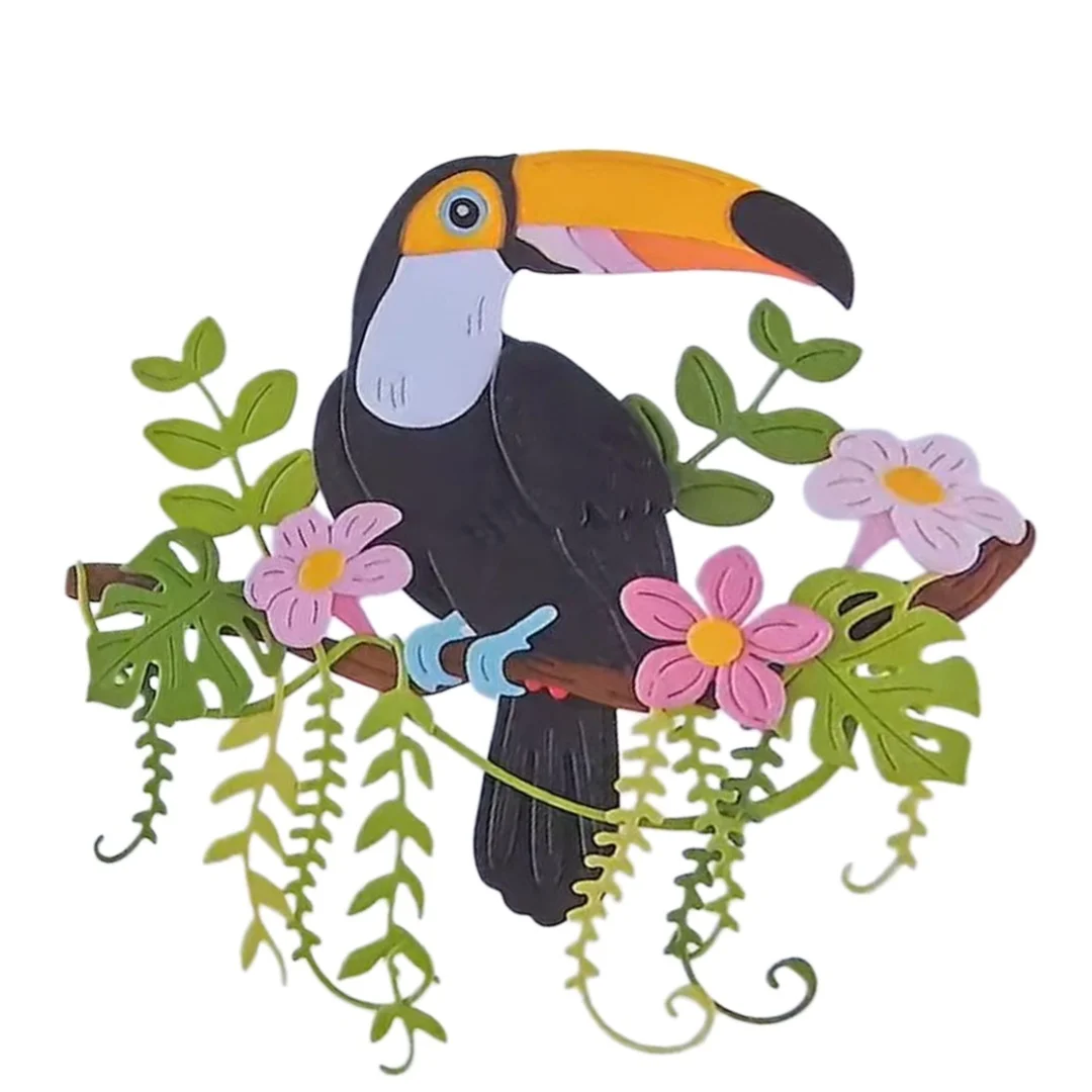 April 2026 New Toucan Flower Leaves Metal Cutting Dies Clear Stamps Hot Foil Stencil for DIY Scrapbook Craft Decoration Template
April 2026 New Toucan Flower Leaves Metal Cutting Dies Clear Stamps Hot Foil Stencil for DIY Scrapbook Craft Decoration Template