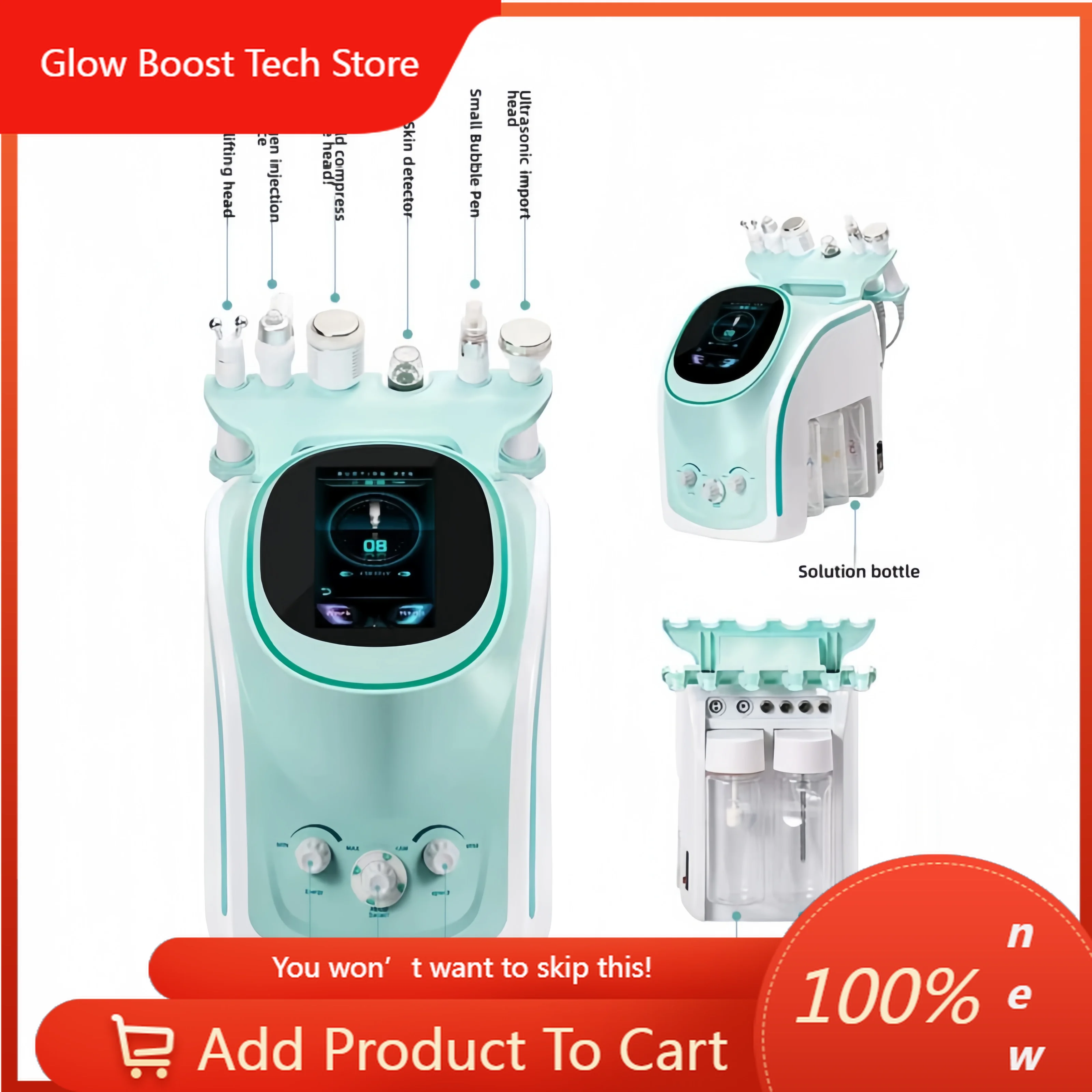 NYNewest 6 In 1 Skin Analyzer Facial Cleaning Machine Hydrogen Oxygen Small Bubble Beauty Device Home Body Spa Salon Includes
NYNewest 6 In 1 Skin Analyzer Facial Cleaning Machine Hydrogen Oxygen Small Bubble Beauty Device Home Body Spa Salon Includes