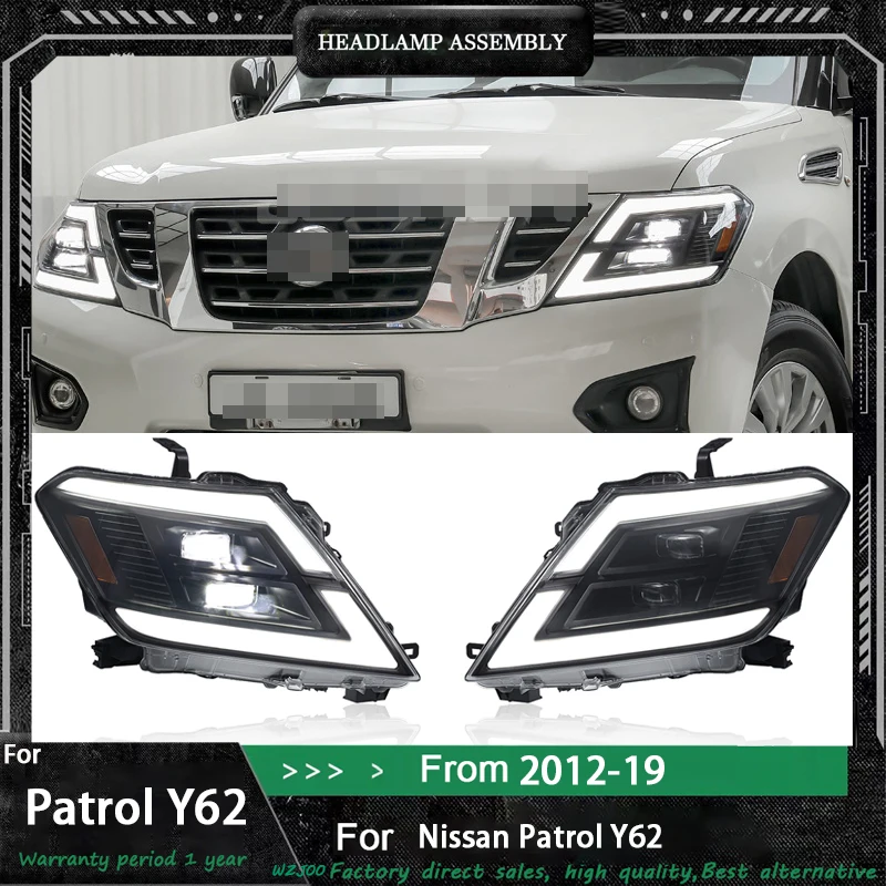 Фары для Nissan Patrol y62 FULL LED Фары 2012-2019 Фара Drl Динамический указатель поворота Объектив проектора Автомобильные фары
Фары для Nissan Patrol y62 FULL LED Фары 2012-2019 Фара Drl Динамический указатель поворота Объектив проектора Автомобильные фары
