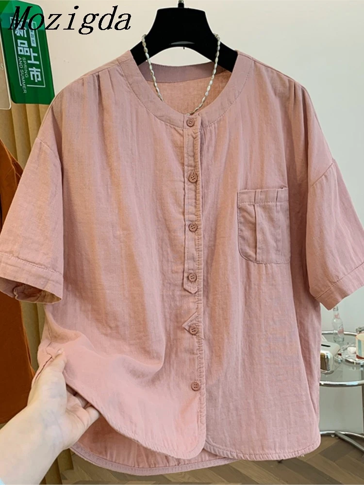 Summer Oversize Cotton Shirt Blouse Women Fashion Loose Round Neck Ladies Shirts Tops Blusas Mujer De Moda
Summer Oversize Cotton Shirt Blouse Women Fashion Loose Round Neck Ladies Shirts Tops Blusas Mujer De Moda