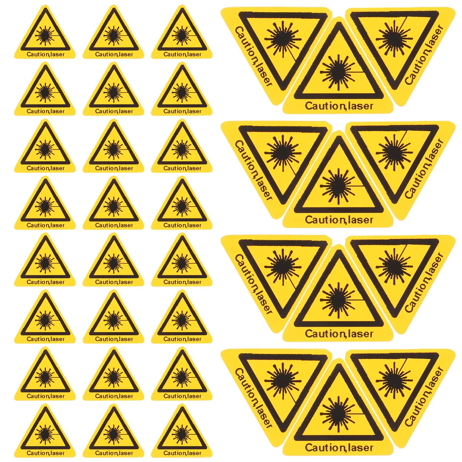 50Pcs Laser Warning Signs Adhesive Safety Stickers for Lab Equipment Machinery High-Visibility Triangle Caution Laser Hazard
50Pcs Laser Warning Signs Adhesive Safety Stickers for Lab Equipment Machinery High-Visibility Triangle Caution Laser Hazard