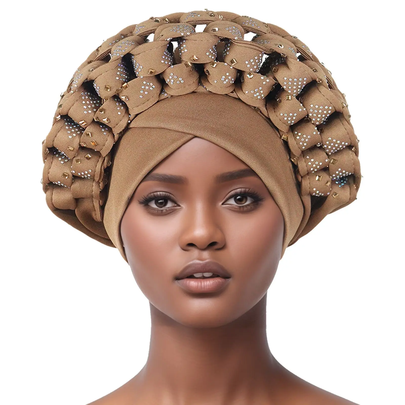 2025 New African Women's Turban Cap Nigeria Auto Gele Headtie Already Made Wedding Geles Female Head Wraps with Diamond Bonnet
2025 New African Women's Turban Cap Nigeria Auto Gele Headtie Already Made Wedding Geles Female Head Wraps with Diamond Bonnet