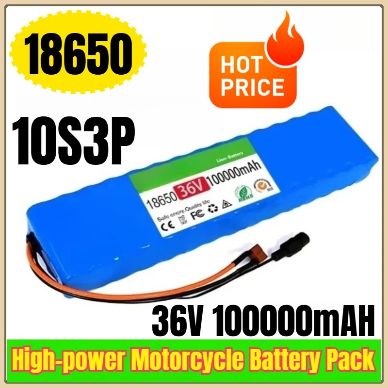 10S3P 36V 100000mAH 18650 High-power Motorcycle Battery Pack
10S3P 36V 100000mAH 18650 High-power Motorcycle Battery Pack
