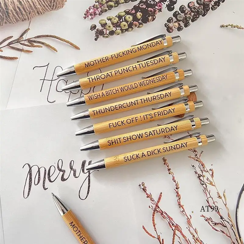 TA-Funny Work Pens For Adults Funny Gift Funny Bamboo Pens Office Gifts Wood Color 7Pcs
TA-Funny Work Pens For Adults Funny Gift Funny Bamboo Pens Office Gifts Wood Color 7Pcs
