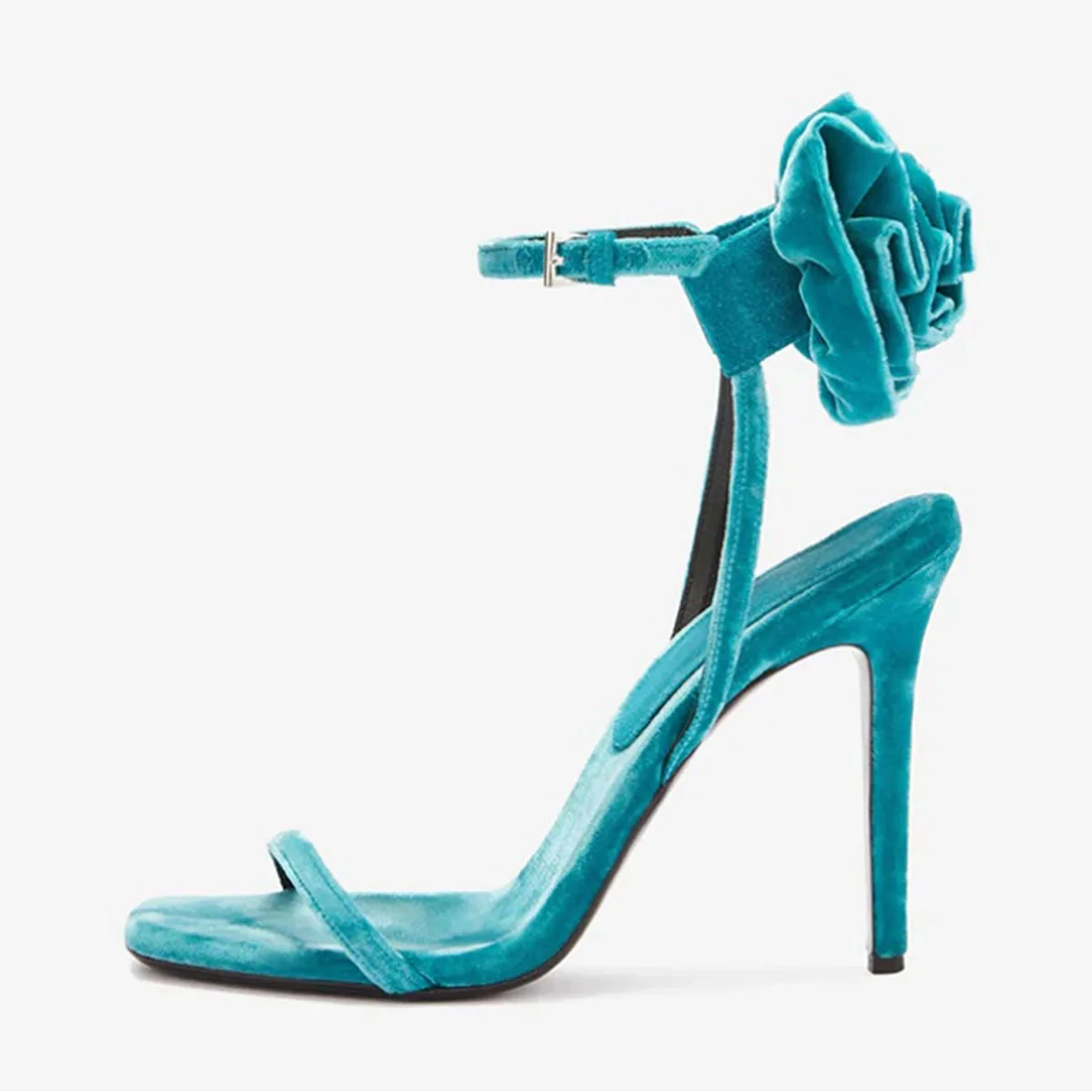 Arden Furtado Summer Blue velvet flower Banquet shoes Round toe Super high heel One word buckle Sandals Extra large size
Arden Furtado Summer Blue velvet flower Banquet shoes Round toe Super high heel One word buckle Sandals Extra large size