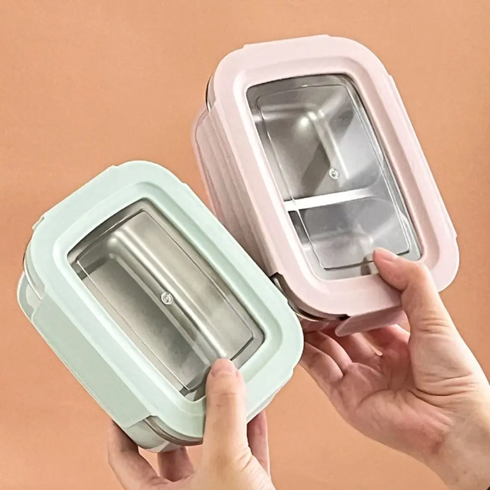 304 Stainless Steel Divided Lunch Box Fresh-keeping Large Capacity Portable Food Container with Folding Fork/Spoon 1/2 Grids
304 Stainless Steel Divided Lunch Box Fresh-keeping Large Capacity Portable Food Container with Folding Fork/Spoon 1/2 Grids