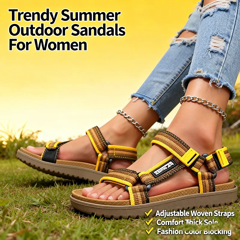 Summer women's Sandals Fashion Leisure Beach Holiday Sandals for women's Lightweight Shoes New Outdoor Comfortable Casual Sandal
Summer women's Sandals Fashion Leisure Beach Holiday Sandals for women's Lightweight Shoes New Outdoor Comfortable Casual Sandal