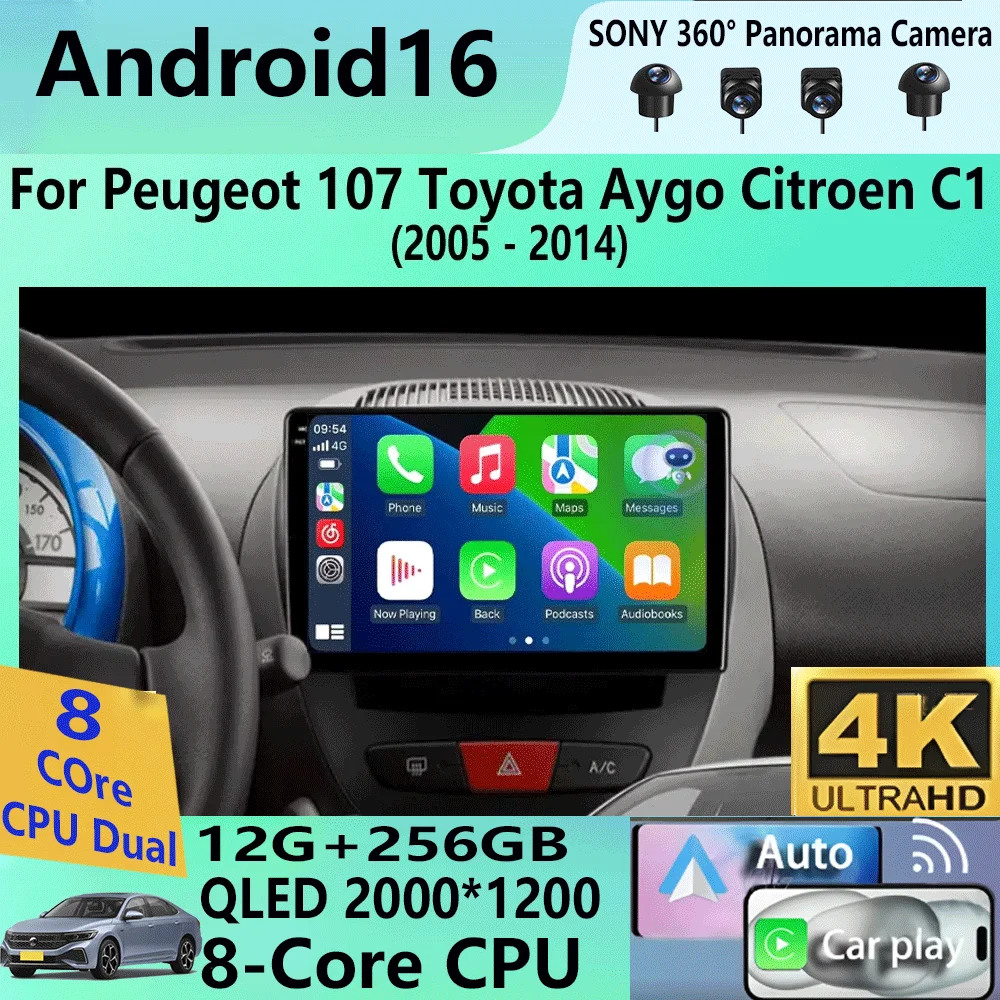 Android 16 2 Din Car Multimedia Player For Peugeot 107 Toyota Aygo Citroen C1 2005-2014 Head Unit Stereo GPS Navigation WIFI
Android 16 2 Din Car Multimedia Player For Peugeot 107 Toyota Aygo Citroen C1 2005-2014 Head Unit Stereo GPS Navigation WIFI