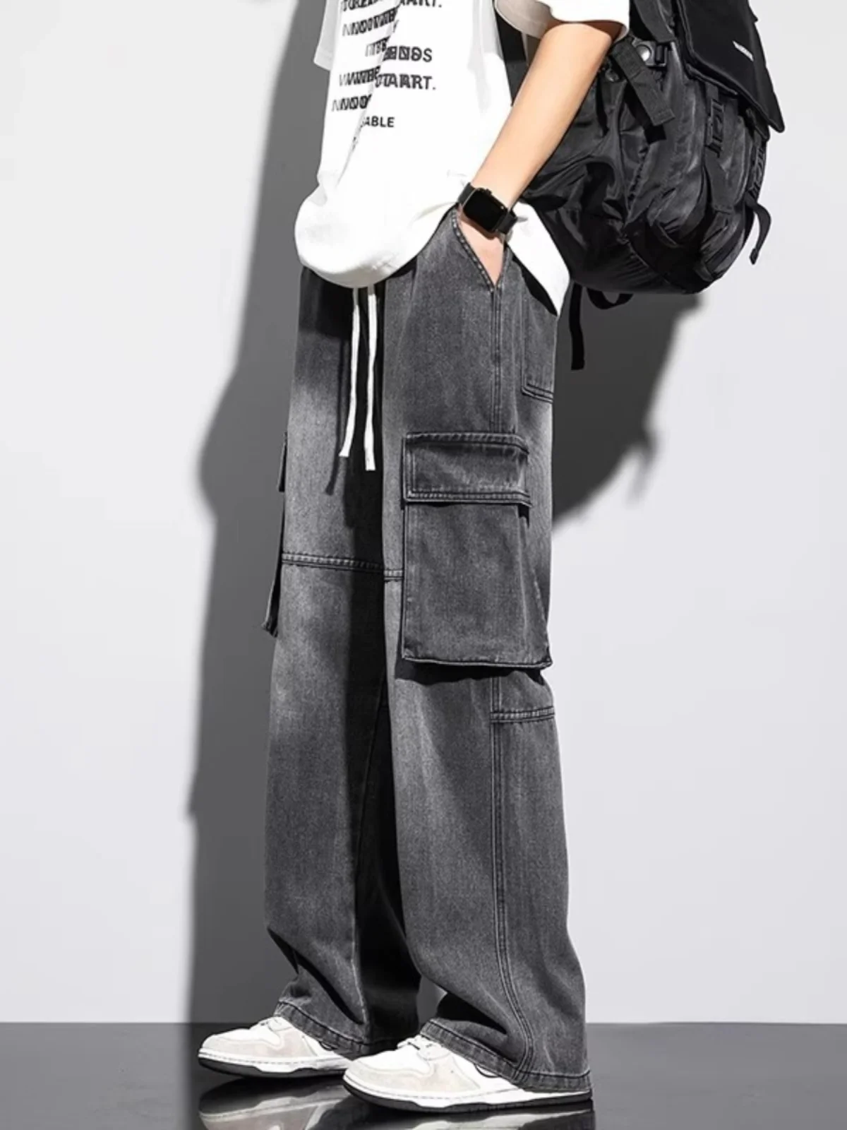 American High Street Workwear Jeans Men's Spring Autumn New Elastic Waist Multi ket Casual Straight Leg Long Pants
American High Street Workwear Jeans Men's Spring Autumn New Elastic Waist Multi ket Casual Straight Leg Long Pants