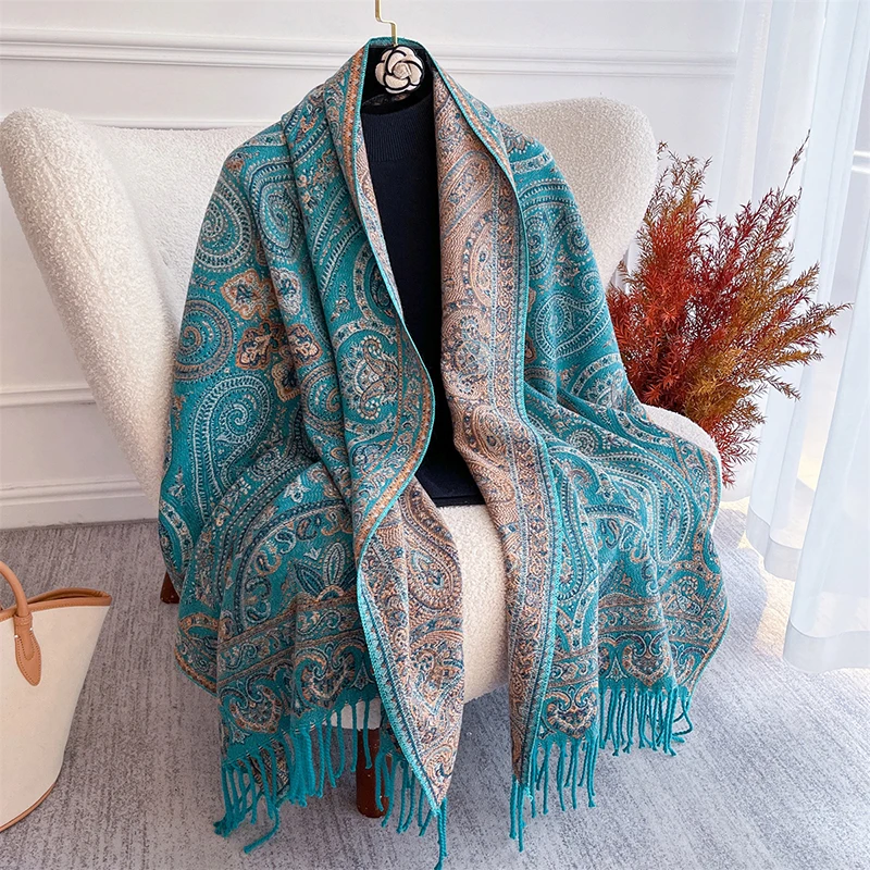 Bohemian Jacquard Cashmere Scarf for Women Soft Pashmina Thick Blanket Floral Bufanda Lady Winter Warm Shawl Poncho Stoles
Bohemian Jacquard Cashmere Scarf for Women Soft Pashmina Thick Blanket Floral Bufanda Lady Winter Warm Shawl Poncho Stoles