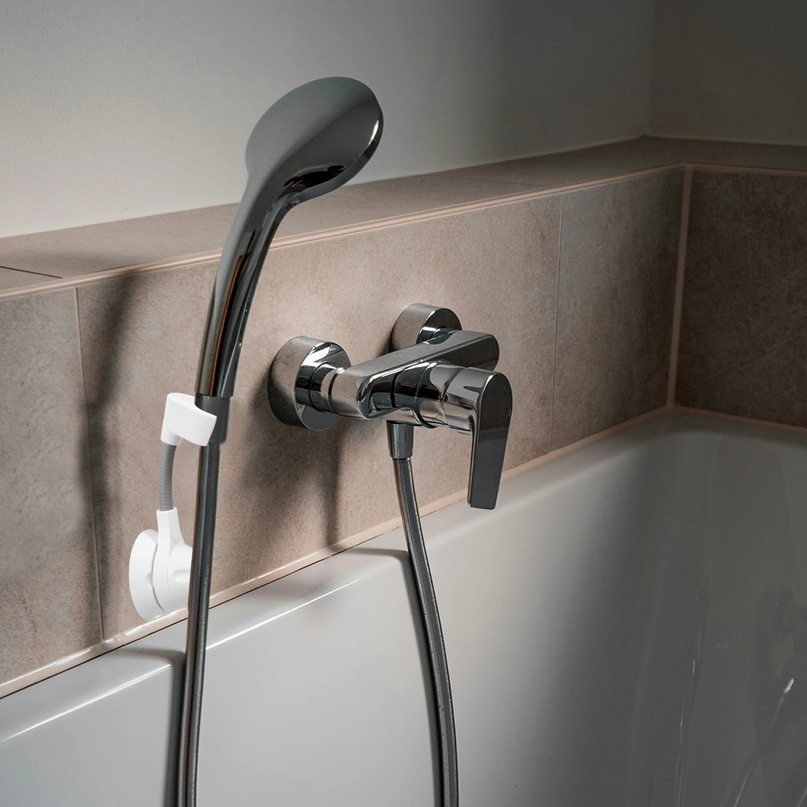 Adjustable Punch-Free Shower Head Holder Plastic Bathroom Mount Easy Install Wall-Mounted Sprayer Bracket for All Types Durable
Adjustable Punch-Free Shower Head Holder Plastic Bathroom Mount Easy Install Wall-Mounted Sprayer Bracket for All Types Durable