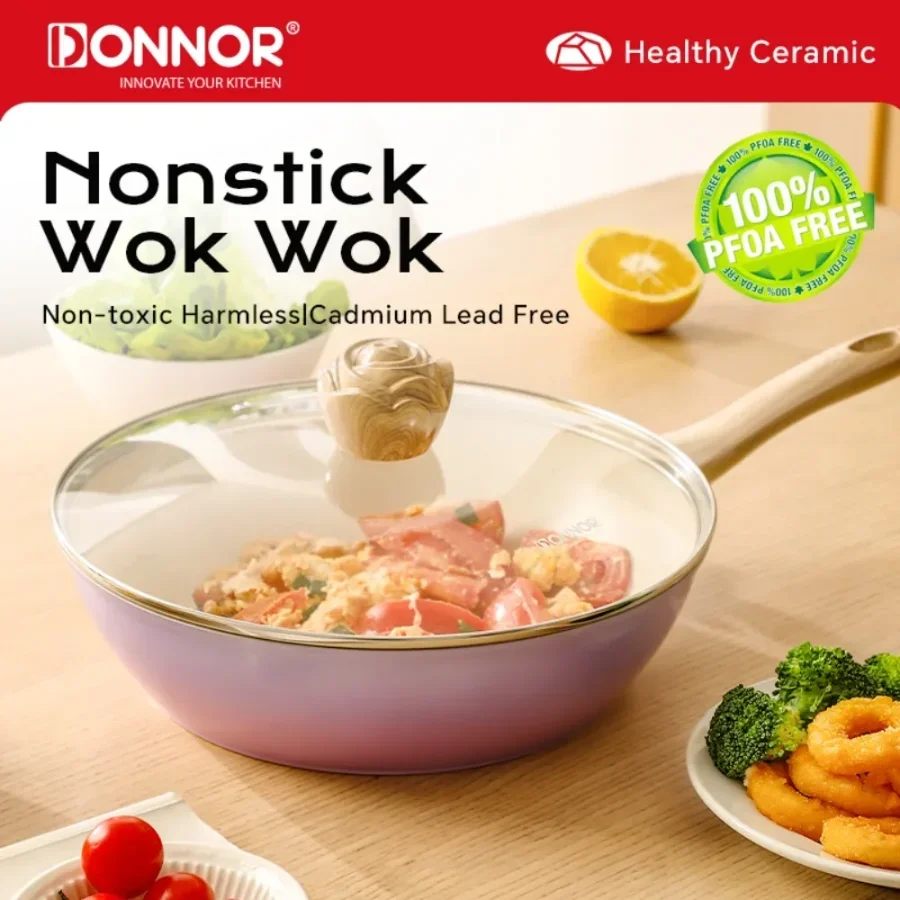 DONNOR 3.6L Nonstick Ceramic Frying Pan Skillet Frying Pan Skillet with Lid Ceramic Skillets PFAS-Free Heat Resistant Handle
DONNOR 3.6L Nonstick Ceramic Frying Pan Skillet Frying Pan Skillet with Lid Ceramic Skillets PFAS-Free Heat Resistant Handle