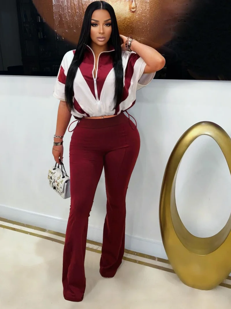 Streetwear Colorblock 2 Piece Sets Women Outfit Short Sleeve Zipper Jacket Top and Jogger Pant Sets Casual Tracksuits Woman Sets
Streetwear Colorblock 2 Piece Sets Women Outfit Short Sleeve Zipper Jacket Top and Jogger Pant Sets Casual Tracksuits Woman Sets