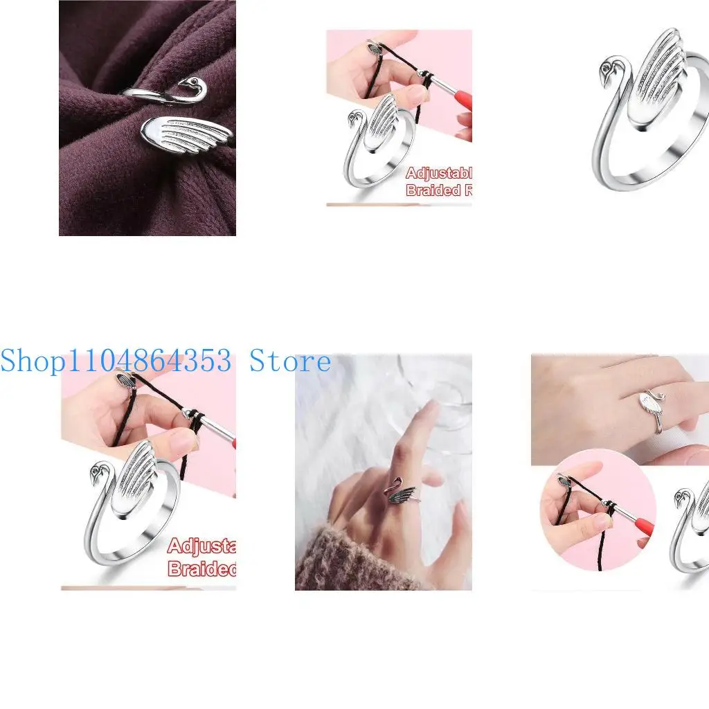 652F Trendy Band Ring Adjustable Finger Ring Crochet Loop Ring Open Finger Ring Jewelry Decoration Promise Gift
652F Trendy Band Ring Adjustable Finger Ring Crochet Loop Ring Open Finger Ring Jewelry Decoration Promise Gift