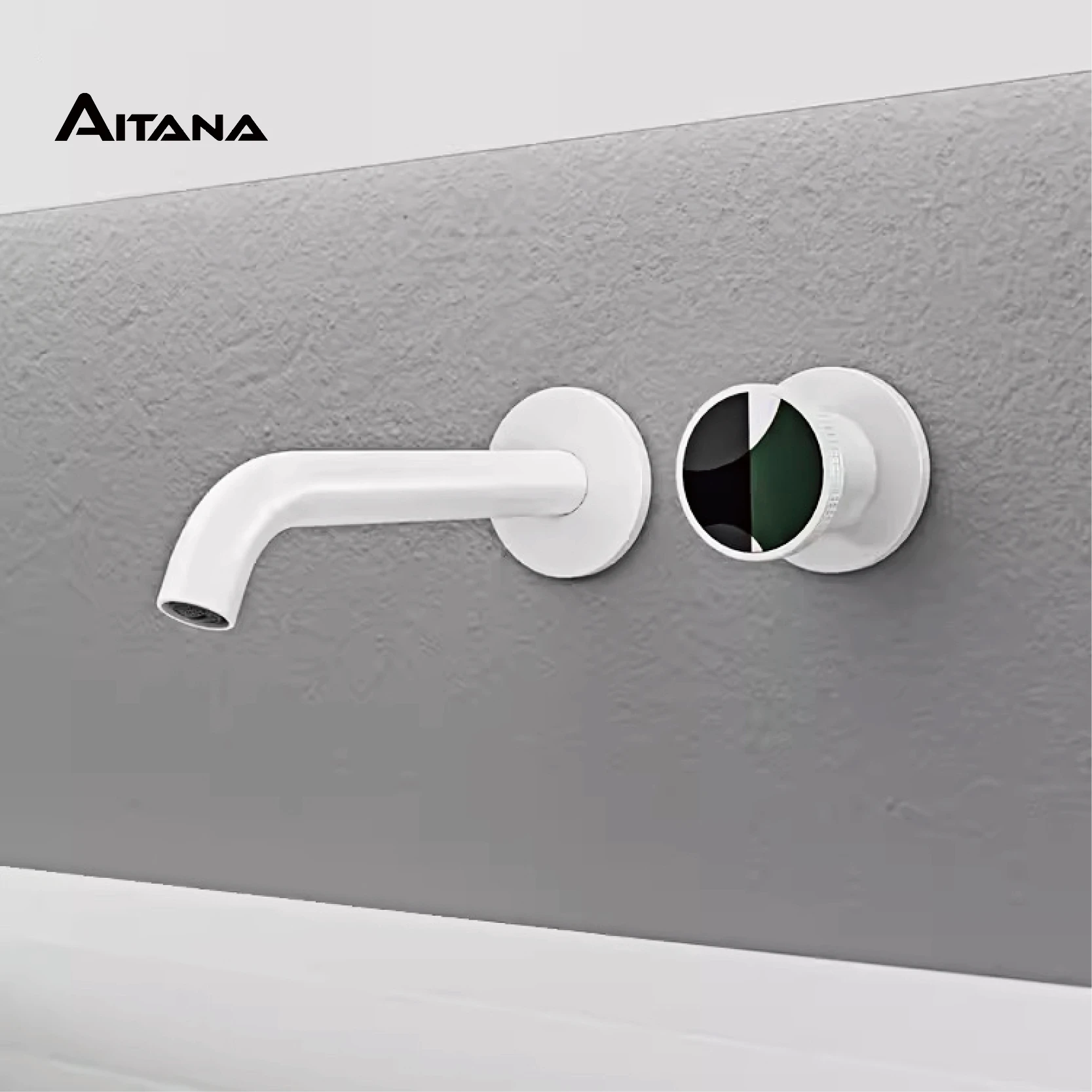Modern luxury gun gray brass bathroom faucet with wall mounted design, cold and hot dual control, simple basin faucet
Modern luxury gun gray brass bathroom faucet with wall mounted design, cold and hot dual control, simple basin faucet