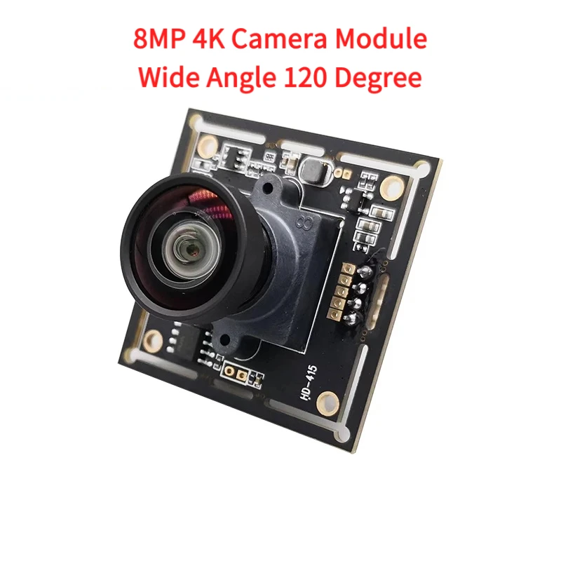 Industrial 8MP 4K USB Camera Module IMX415 Sensor Wide Angle 120Degree USB2.0 OTG UVC Plug And Play For Lightburn Mini Webcam