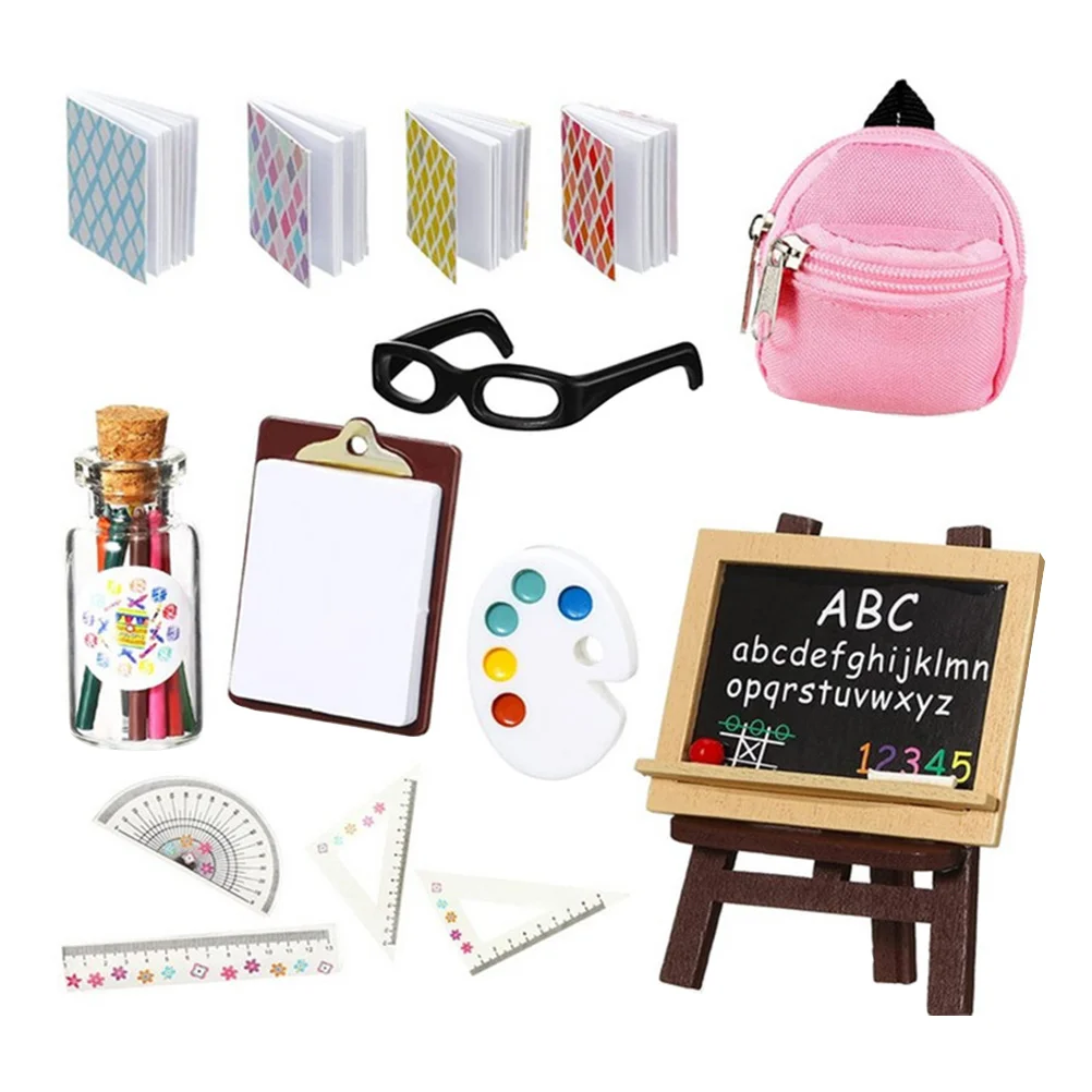 Simulation Learning Set Mini School Supplies Kit Adorable Backpack Toy Pretend Play Lovely Pencils Miniature Book Accessory
Simulation Learning Set Mini School Supplies Kit Adorable Backpack Toy Pretend Play Lovely Pencils Miniature Book Accessory