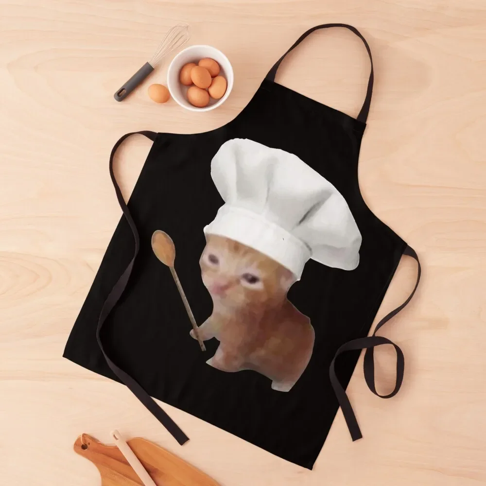 Kitten with chef hat and Ladle meme Apron esthetician Kitchens Woman man chef uniform chef costume Apron
Kitten with chef hat and Ladle meme Apron esthetician Kitchens Woman man chef uniform chef costume Apron