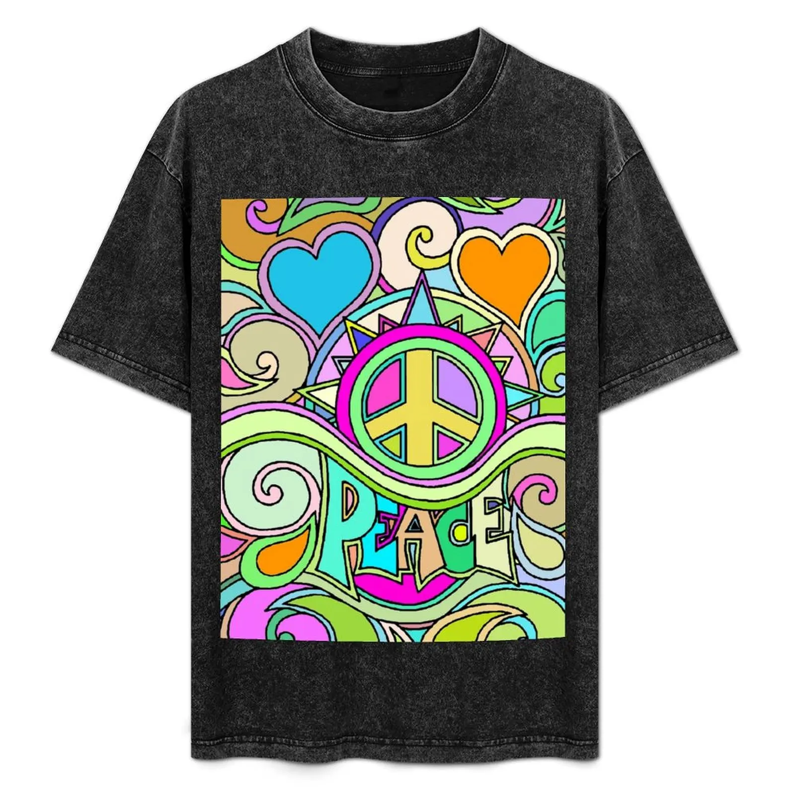 Psychedelic Hippy Retro Peace Art T-Shirt Lightweight Basic Short Sleeve Shirt
Psychedelic Hippy Retro Peace Art T-Shirt Lightweight Basic Short Sleeve Shirt