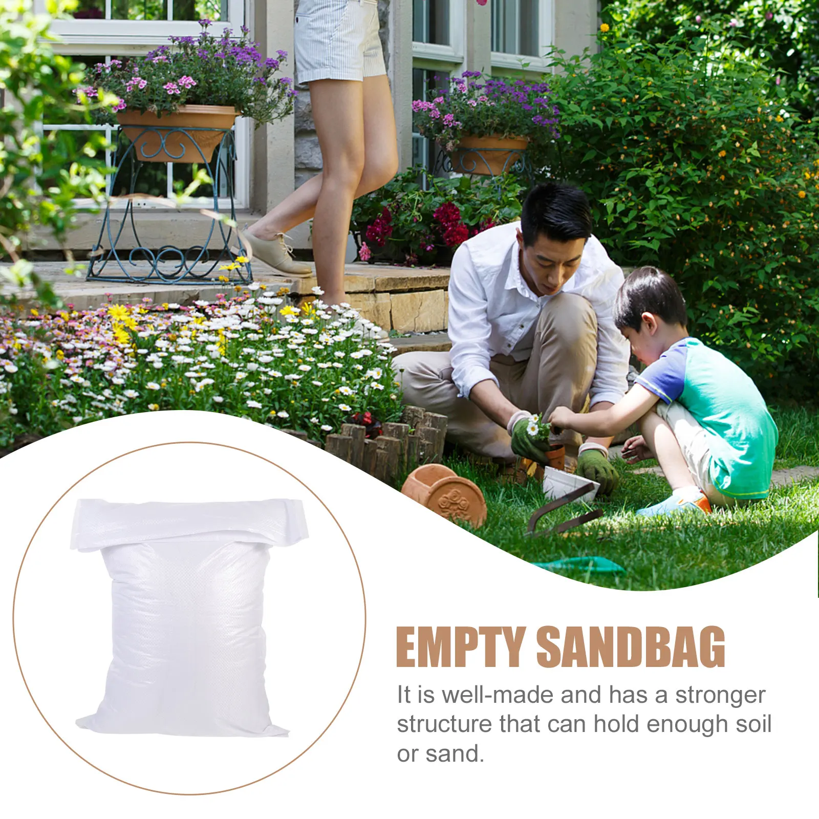 16 Pcs Waterproof Woven Bags 35x60cm Heavy Duty PP White Coated Flood Control Sandbags for Garage Protection Dustproof Thick
16 Pcs Waterproof Woven Bags 35x60cm Heavy Duty PP White Coated Flood Control Sandbags for Garage Protection Dustproof Thick