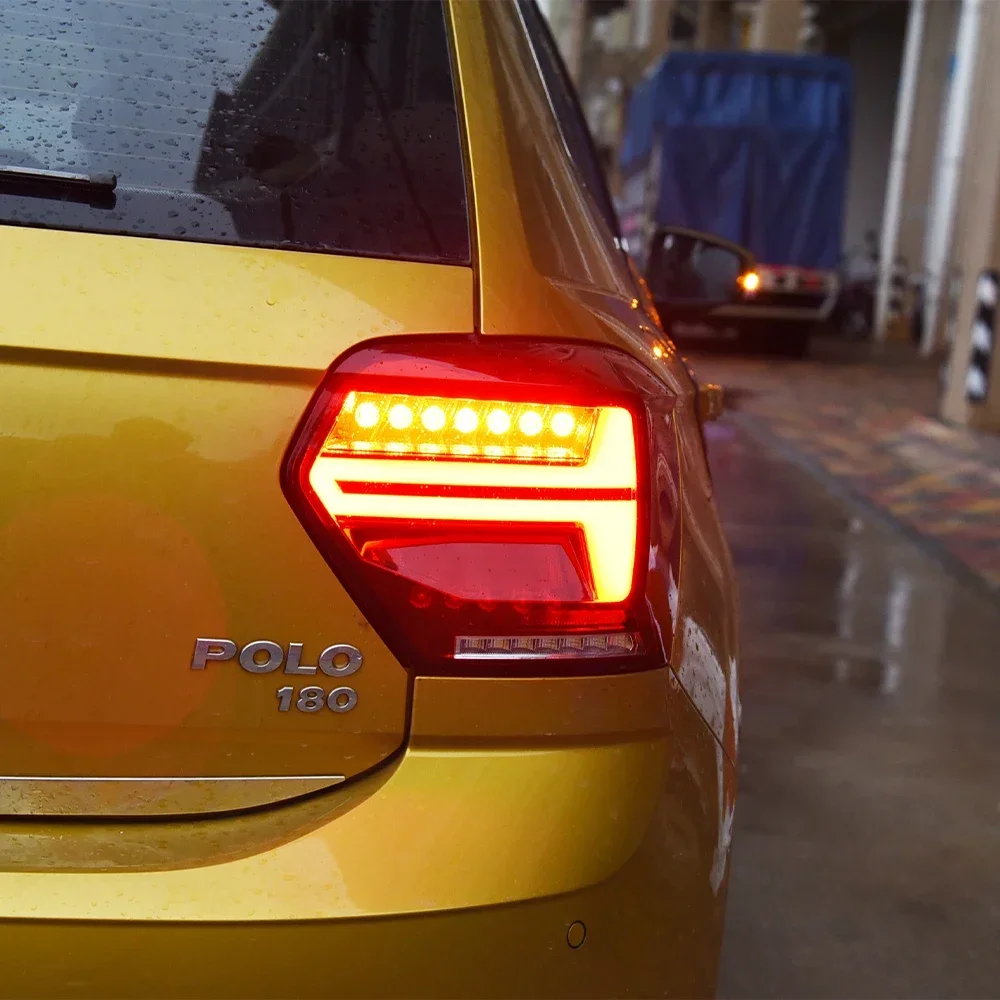 Для Volkswagen Polo 2019-2022 светодиодные автомобильные задние фонари в сборе, обновление Audi Q2 Style Streamer Turn, автомобильные задние фонари, аксессуары 
Для Volkswagen Polo 2019-2022 светодиодные автомобильные задние фонари в сборе, обновление Audi Q2 Style Streamer Turn, автомобильные задние фонари, аксессуары