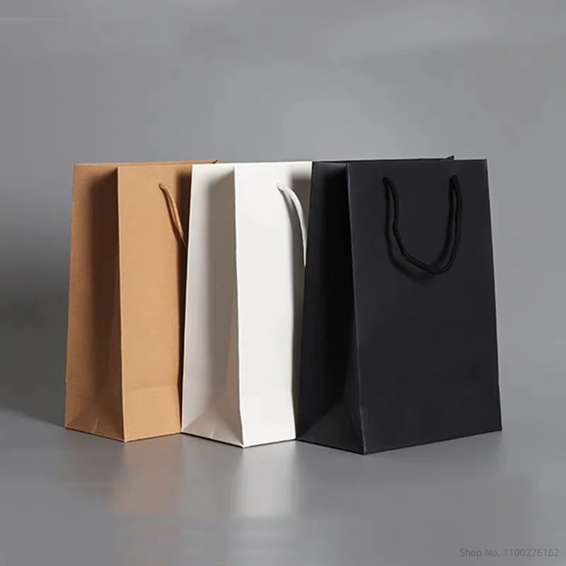 50pcs Black White Gift Bag with handle Brown Kraft paper bag for packaging Small Jewelry Bag Party Present Bag
50pcs Black White Gift Bag with handle Brown Kraft paper bag for packaging Small Jewelry Bag Party Present Bag