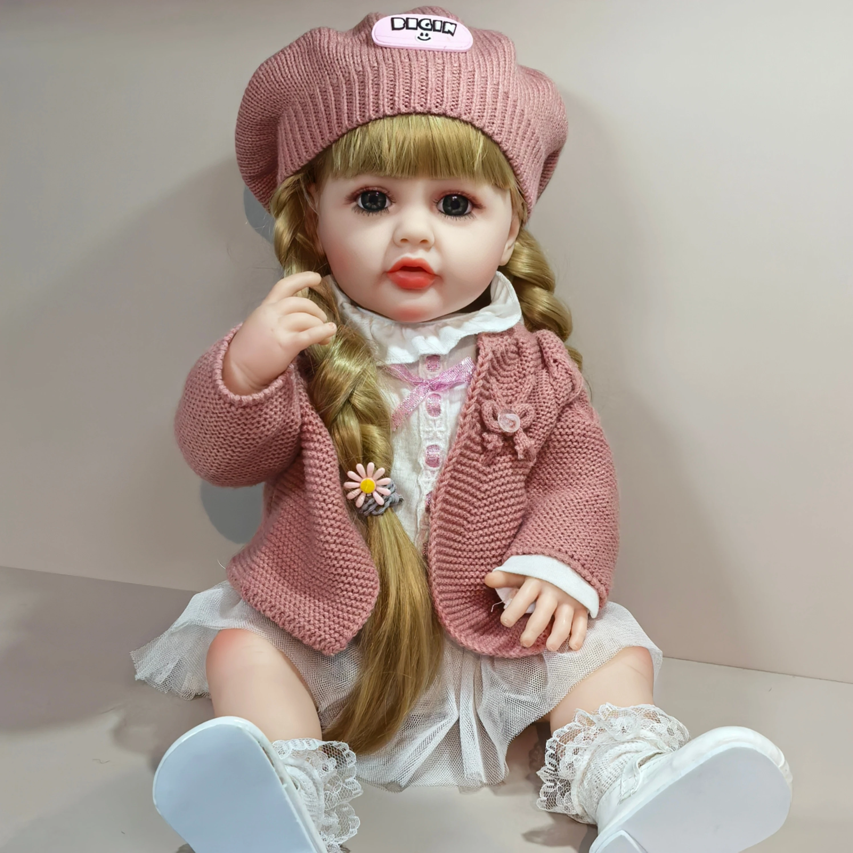 Full Silicone Vinyl Reborn Baby Girl Doll 55 cm Newborn Gold Hair Baby Dolls For Child Christmas Birthday Gifts
Full Silicone Vinyl Reborn Baby Girl Doll 55 cm Newborn Gold Hair Baby Dolls For Child Christmas Birthday Gifts