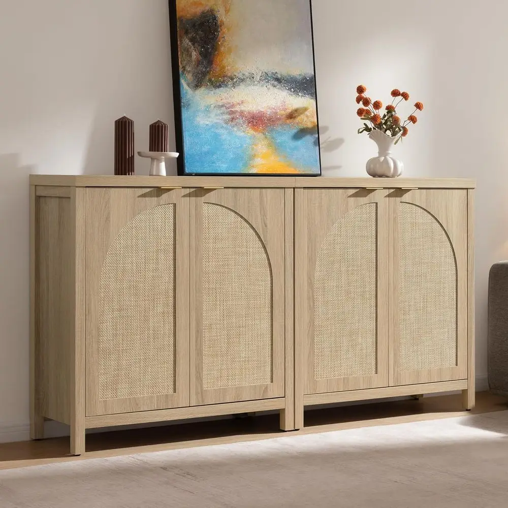 68 Wide Rattan Sideboard Cabinet with Storage, Mid-Century Modern Style, Suitable for Coffee Bar, Media, Kitchen, Living Room, a
68 Wide Rattan Sideboard Cabinet with Storage, Mid-Century Modern Style, Suitable for Coffee Bar, Media, Kitchen, Living Room, a