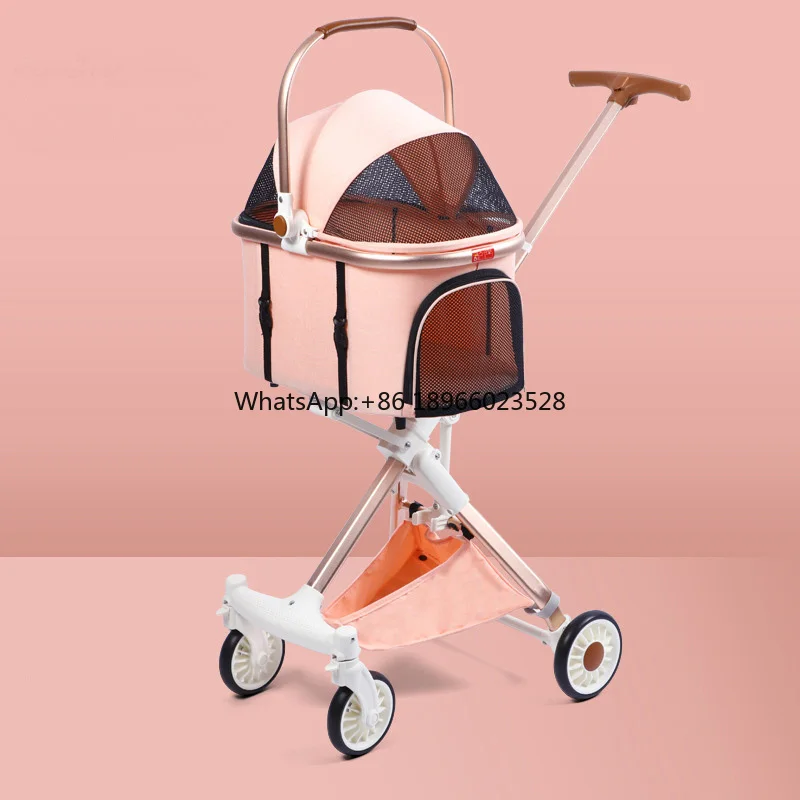 pet stroller Customized factory sale aluminum / steel frame 4 wheel small beautiful
pet stroller Customized factory sale aluminum / steel frame 4 wheel small beautiful