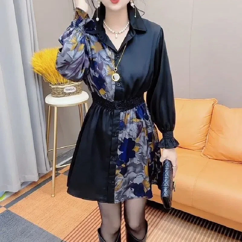 Women Clothes Spring Autumn Pleated Printing Patchwork Blouse Long Sleeve Polo Neck Button Elegant Shirt Tops Fashion Vintage
Women Clothes Spring Autumn Pleated Printing Patchwork Blouse Long Sleeve Polo Neck Button Elegant Shirt Tops Fashion Vintage