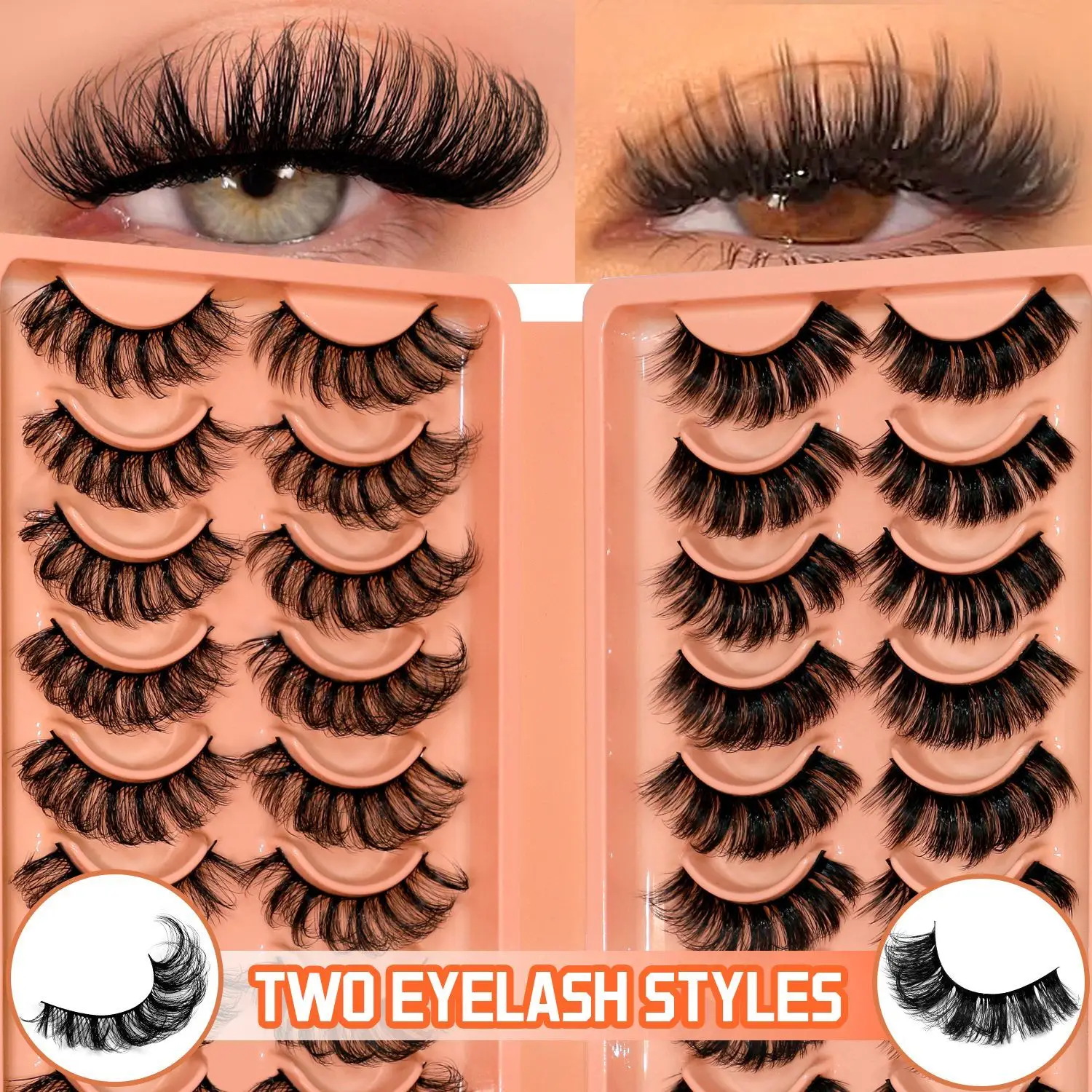 20 Pairs One Piece Extra Long Fluffy Lashes Reusable Eye Makeup Two Styles Mixed for Beautiful Eyes
20 Pairs One Piece Extra Long Fluffy Lashes Reusable Eye Makeup Two Styles Mixed for Beautiful Eyes