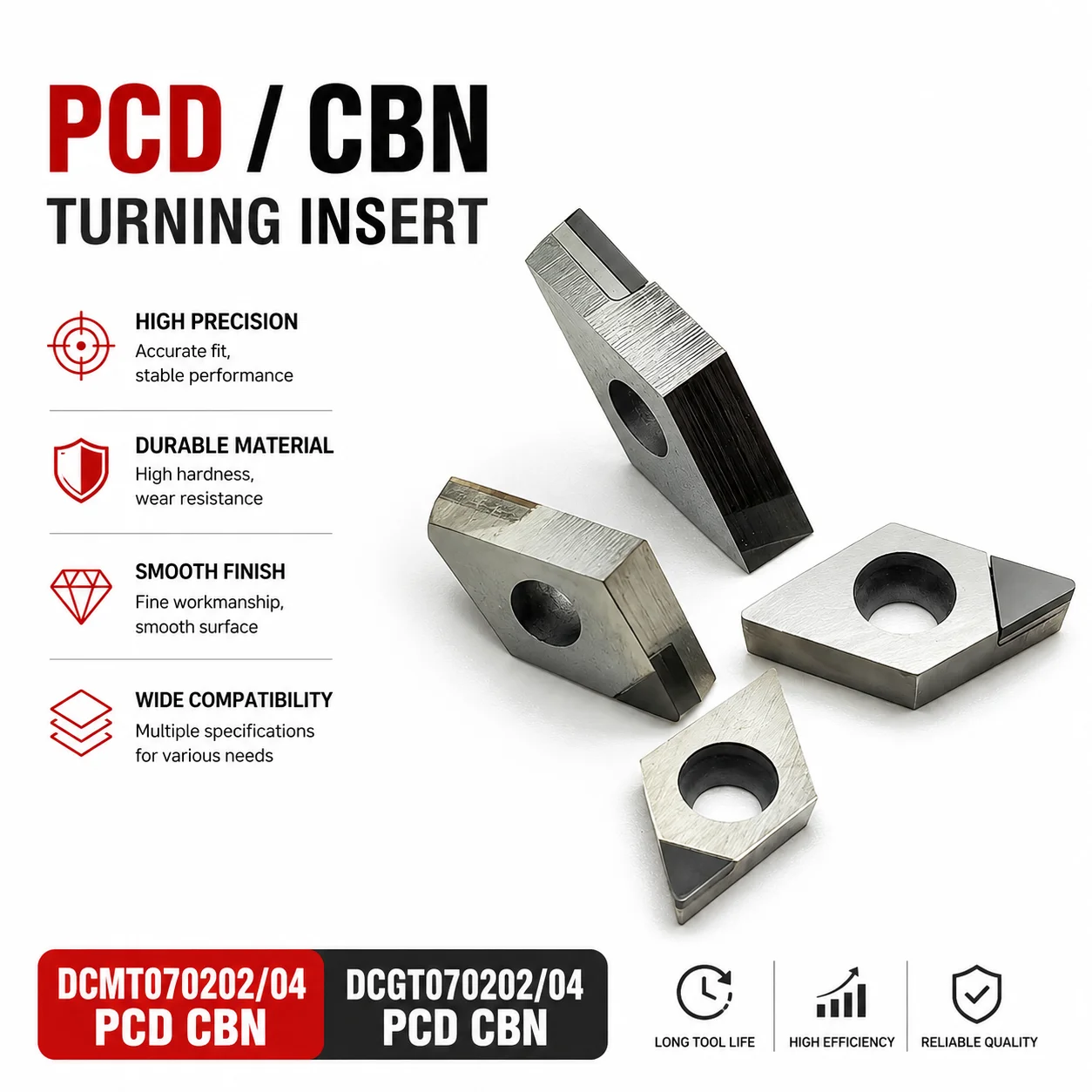 10pcs DCMT070202 04 DCGT070202 04 PCD CBN Outer Round Turning Tool Polycrystalline Diamond and Cubic Boron Carbide Cutter DCMT =
10pcs DCMT070202 04 DCGT070202 04 PCD CBN Outer Round Turning Tool Polycrystalline Diamond and Cubic Boron Carbide Cutter DCMT =