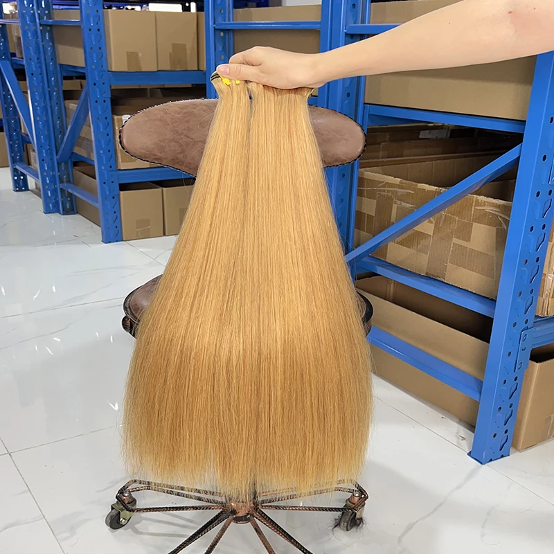 #27 Honey Blonde Colored Double Drawn Bone Straight Human Hair Bundles 100% Vietnamese Raw Virgin Hair Extensions Double Weft
#27 Honey Blonde Colored Double Drawn Bone Straight Human Hair Bundles 100% Vietnamese Raw Virgin Hair Extensions Double Weft