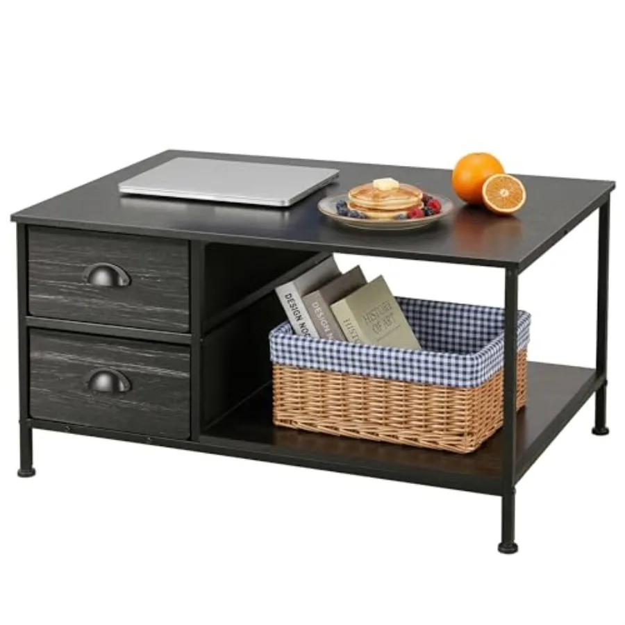 Coffee Table with Drawers Coffee Table for Living Room 2-Tier Coffee Tables Storage Coffee Tables for Small Spaces Rectangle Wo
Coffee Table with Drawers Coffee Table for Living Room 2-Tier Coffee Tables Storage Coffee Tables for Small Spaces Rectangle Wo