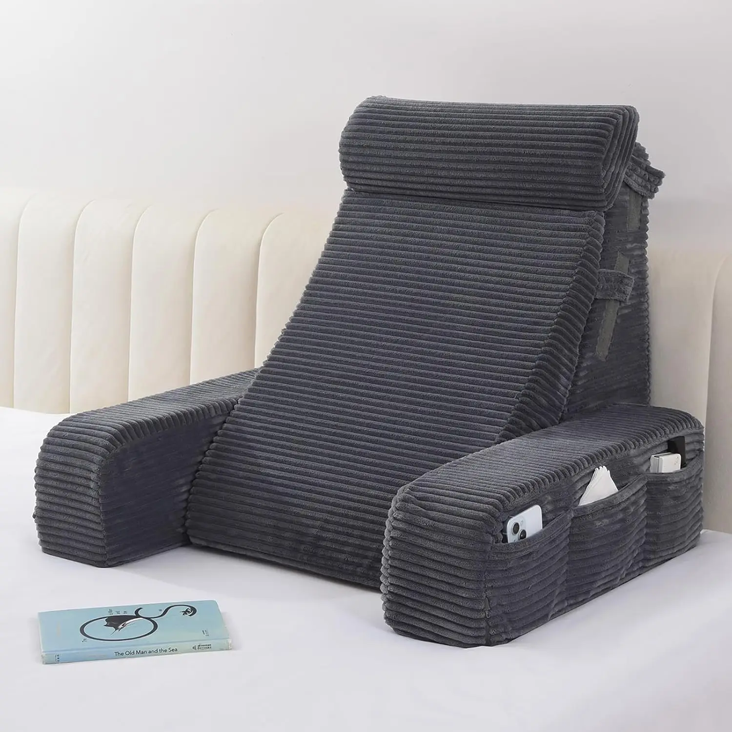 Регулируемая подушка для чтения со спинкой, пенопласт различной плотности для поддержки, большие карманы для использования на кровати или кресле
Регулируемая подушка для чтения со спинкой, пенопласт различной плотности для поддержки, большие карманы для использования на кровати или кресле