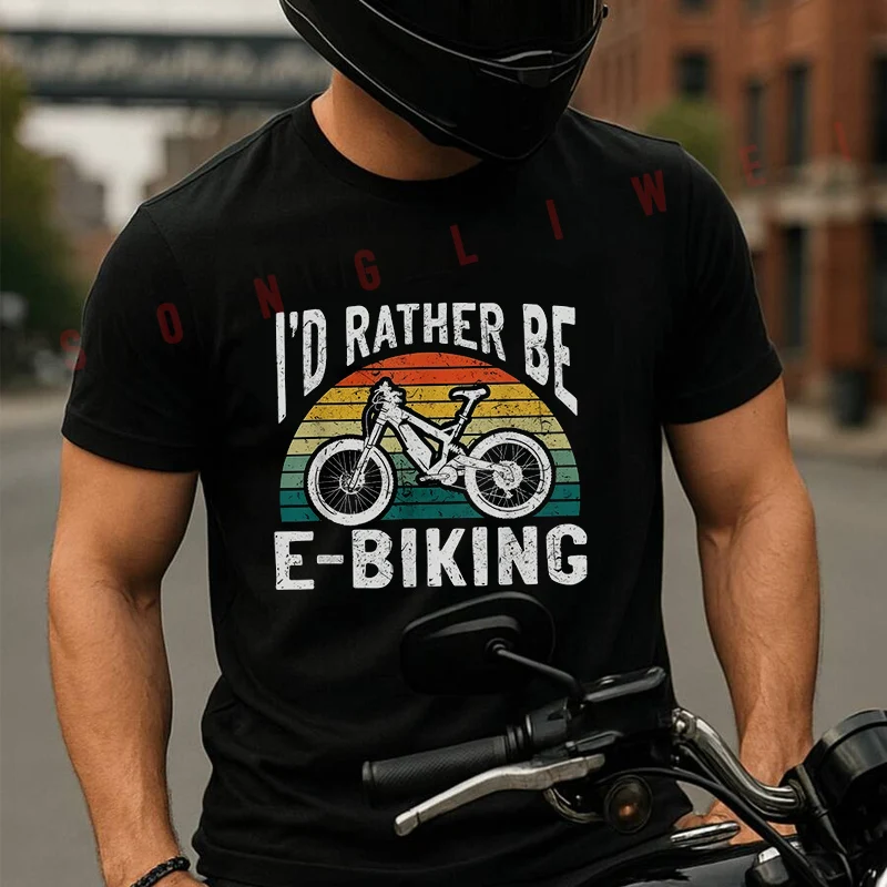 I'd Rather Be E-Biking Electric Cycling Loose Men's Casual Moto T-Shirt Cotton Short Sleeve Shirt Summer Clothing Tops
I'd Rather Be E-Biking Electric Cycling Loose Men's Casual Moto T-Shirt Cotton Short Sleeve Shirt Summer Clothing Tops