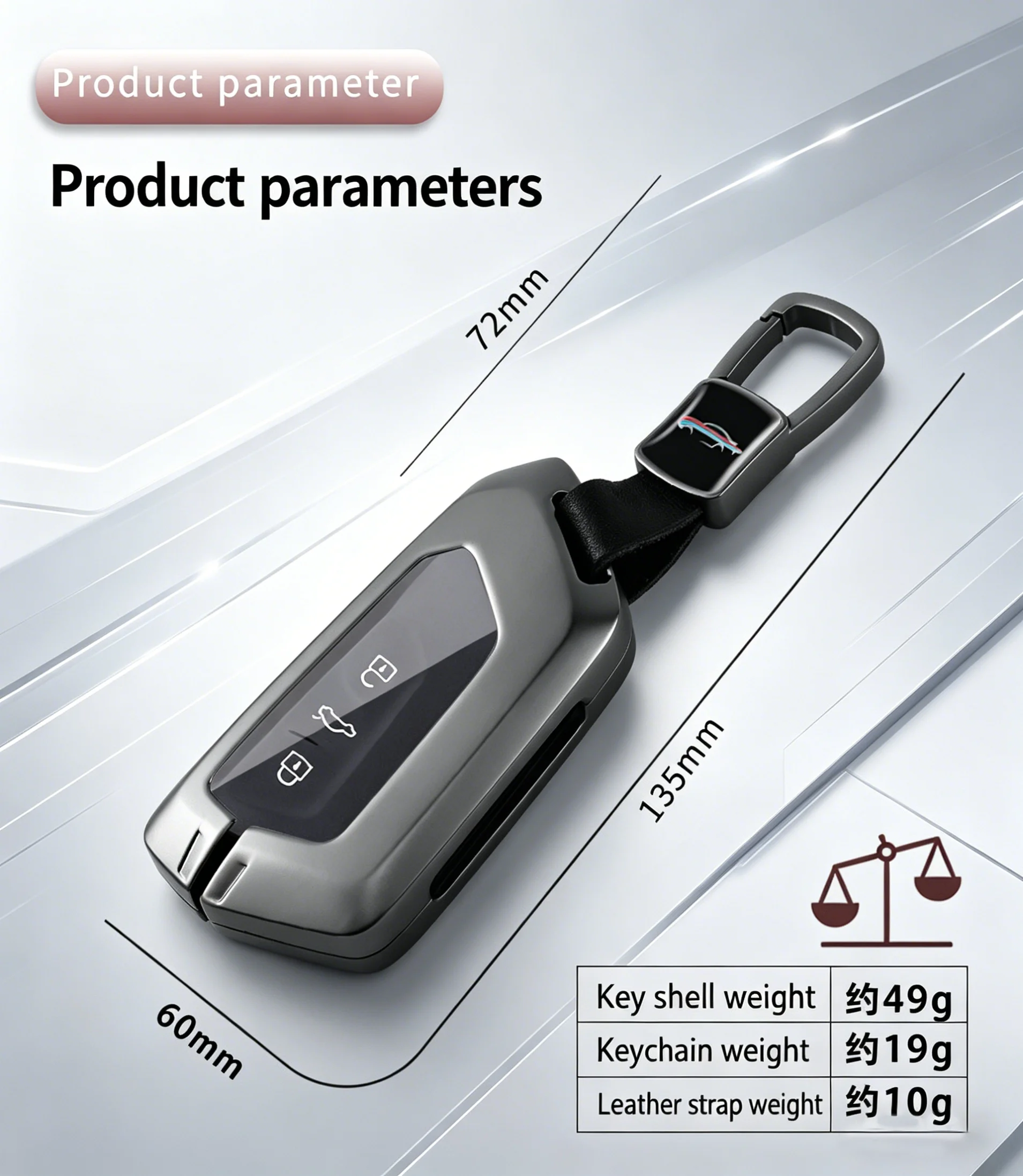Zinc Alloy TPU Key Fob Cover for Volkswagen Teramont 2024, Protective Smart Key Shell with Keychain
Zinc Alloy TPU Key Fob Cover for Volkswagen Teramont 2024, Protective Smart Key Shell with Keychain
