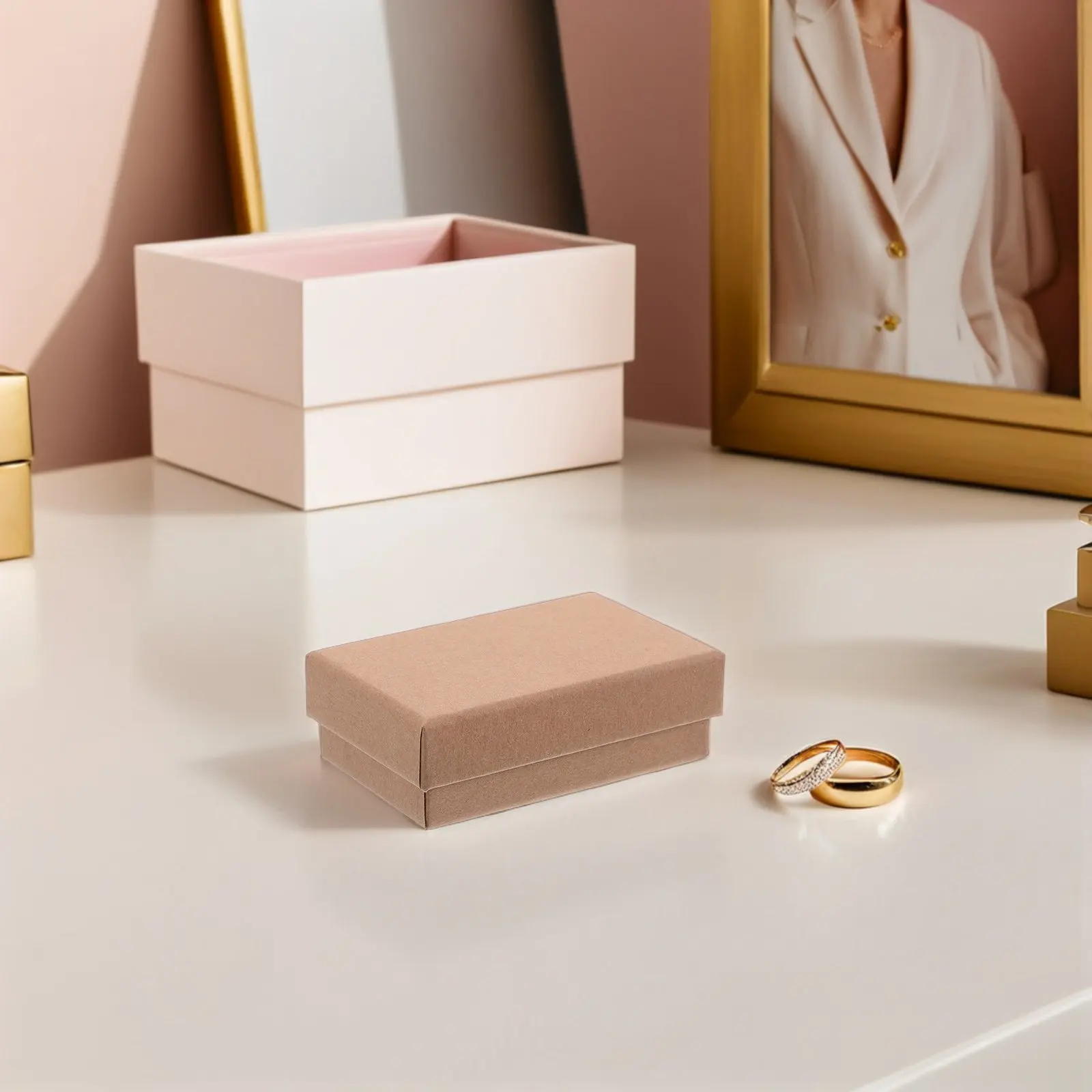 24Pcs Multifunctional Jewelry Boxes Bulk Rectangle Paper Jewelry Present Boxes Small Protective Packaging Case for Rings