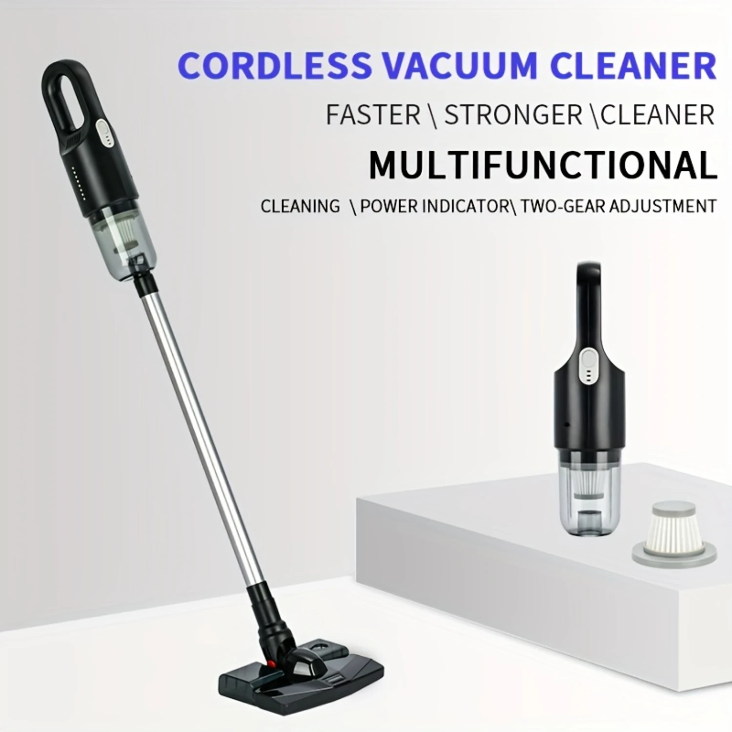Portable Wireless Car and Home Vacuum Cleaner with High Suction Power for Dry and Wet Dual-Use, Ideal for Pet Hair Removal
Portable Wireless Car and Home Vacuum Cleaner with High Suction Power for Dry and Wet Dual-Use, Ideal for Pet Hair Removal