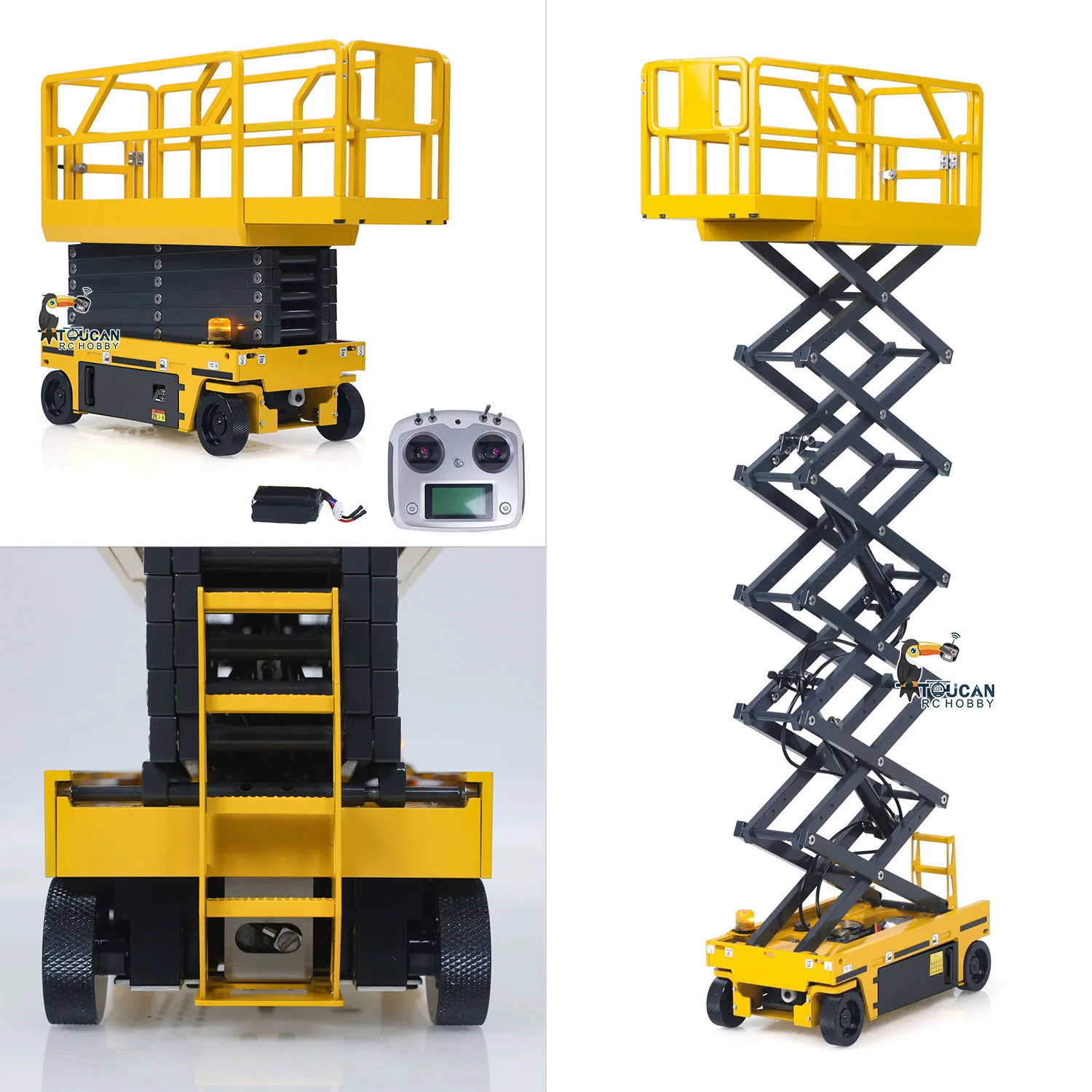 New CUT 1/14 Metal RC Hydraulic Scissor Lift Platform Self-propelled Warning Light Remote Control Industrial Flysky I6S Model 
New CUT 1/14 Metal RC Hydraulic Scissor Lift Platform Self-propelled Warning Light Remote Control Industrial Flysky I6S Model