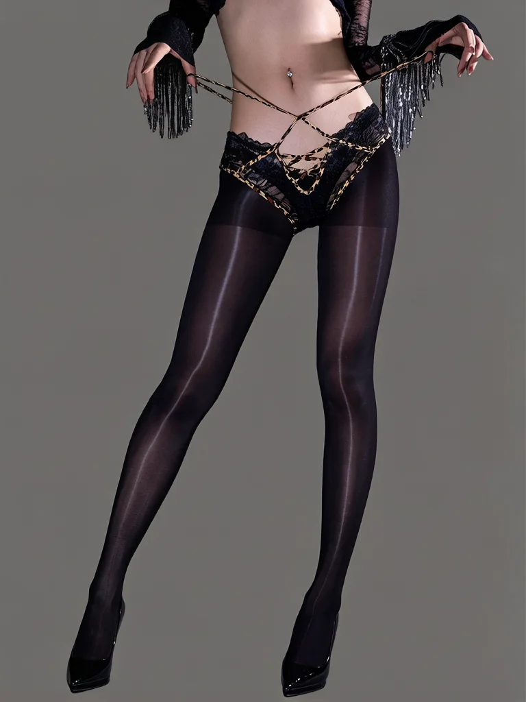 Women's Lace Cross Waist Pantyhose Oil Shiny Glossy Sheer See Through Stocking Woman Underwear 2 In 1 Tights Shaping Pantyhose
Women's Lace Cross Waist Pantyhose Oil Shiny Glossy Sheer See Through Stocking Woman Underwear 2 In 1 Tights Shaping Pantyhose