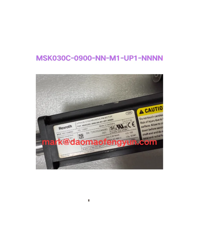 Серводвигатель MSK030C-0900-NN-M1-UP1-NNNN б/у, протестирован, в хорошем состоянии.
Серводвигатель MSK030C-0900-NN-M1-UP1-NNNN б/у, протестирован, в хорошем состоянии.
