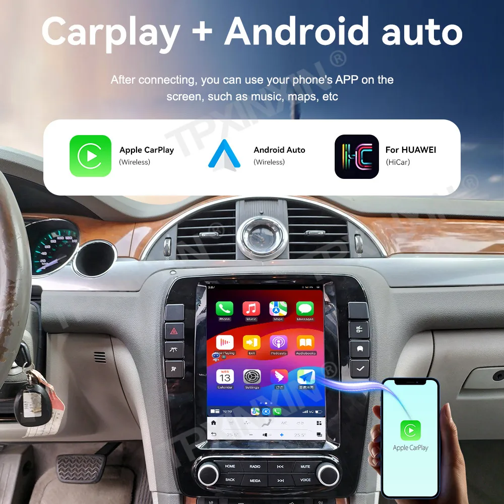 Новый 10,4-дюймовый автомобильный радиоприемник Android 14 для Buick Enclave 2009-2016, стерео мультимедийный плеер с вертикальным экраном, Carplay, GPS-навигация
Новый 10,4-дюймовый автомобильный радиоприемник Android 14 для Buick Enclave 2009-2016, стерео мультимедийный плеер с вертикальным экраном, Carplay, GPS-навигация